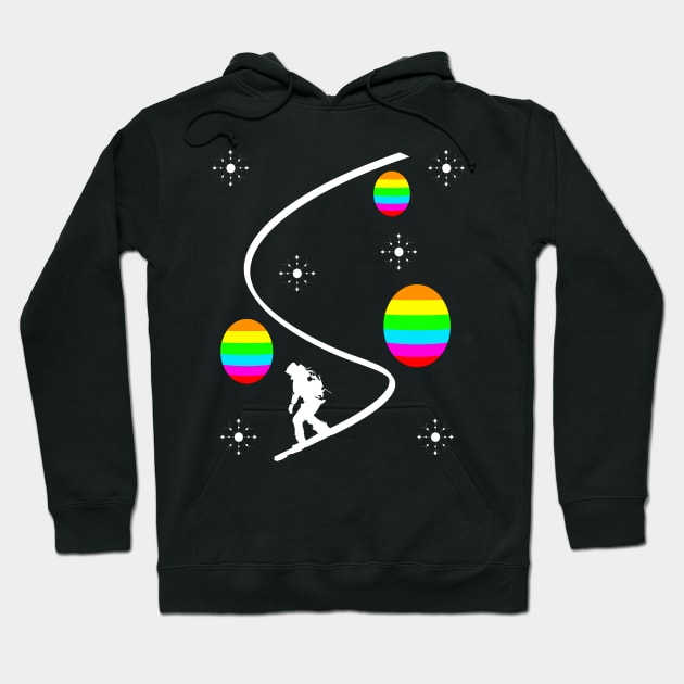 Snowboarding on Easter Hoodie by Artstastic